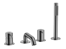 Смеситель на борт ванны AQUAme Siena AQM6219GM оружейный металл