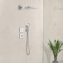 Смеситель для душа Hansgrohe ShowerSelect 15734600 термостат внешняя часть черный/хром