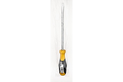 Шлицевая отвертка Deli SL8х200мм DL6382001 Cr-V, магнит, TPR+PP ручка 98357