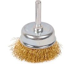Щетка чашечная 30х30 мм, с хвостовиком, латунь Faster Tools 3504