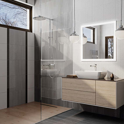 Декор Kerama Marazzi Ломбардиа серый 25х40 см, HGD\B371\6398