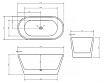Акриловая ванна Abber AB9203-1.4 140x70
