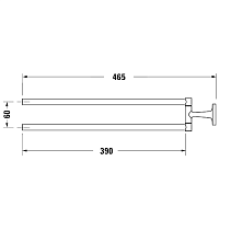 Полотенцедержатель Duravit Starck T 0099414600 46 см, черный матовый