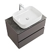 Мебель для ванной BelBagno Kraft 70 см со столешницей, эмаль, Темно-серый матовый