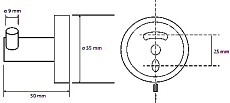 Крючок Bemeta Graphit 156106032 двойной, серый металлик матовый