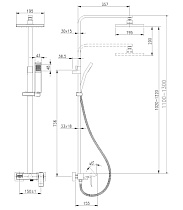 Душевая стойка Lemark Contest LM5862CW белый