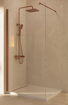 Душевая перегородка Vincea Волк-Ин (Walk-In) VSW-1H120CLBC 120x200 брашированная медь, прозрачное