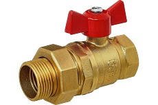 Шаровой кран БАЗ &quot;американка&quot; Ду20 А31/1 прямой бабочка PN40 БАЗ.А.А31.1.20.40