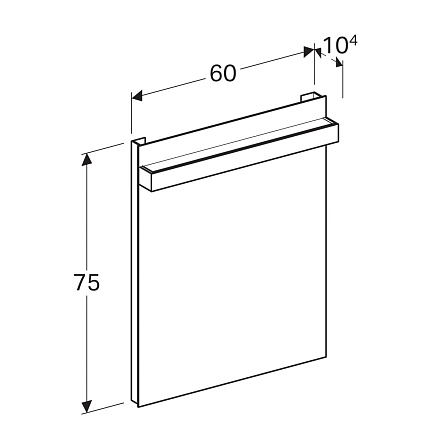 Зеркало Geberit iCon 60 см с подсветкой