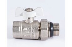 Шаровой кран PROFACTOR PF STANDARD с полусгоном, с уплотнением, в/н, ручка бабочка, 3/4 дюйма PF UBV 325 UR