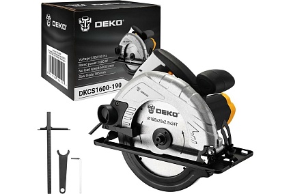 Дисковая (циркулярная) пила Deko DKCS1600-190 1600 Вт, диск 185 мм 063-4282