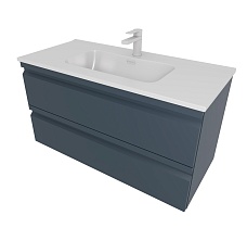 Тумба с раковиной Aquatek Вега 100 см AQ77100-MG серый матовый