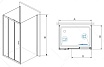 Душевой уголок RGW Passage PA-73 90x100, прозрачное