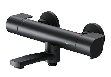 Смеситель для ванны Am.Pm X-Joy F85A50022 с термостатом, черный
