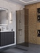 Душевая перегородка Belbagno UNO-L-1-TB-90-BR-Cr 90x200 бронза, хром