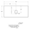 Столешница BelBagno 100 см KEP-100-MNO-W0 без отверстия под смеситель, Marmo Nero Opaco