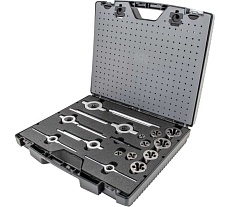 Набор ручных метчиков и плашек Norgau UNC 1/4-1", 44 предмета HSS 013904550