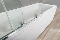 Шторка для ванны Cezares STREAM-VFS-11-100/150-C-Cr 100x150 прозрачная