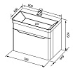 Тумба с раковиной Aquanet София 80 см белый