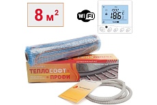 Нагревательный мат ТеплоСофт Профи 8м.кв. 1200Вт с wi-f терморегулятором 81200/5