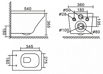 Подвесной унитаз Belbagno Sela BB3201CHR-MB, безободковый, матовый черный