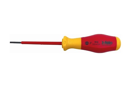 Диэлектрическая шлицевая отвертка Felo SL2,5x0,4x75 91302590