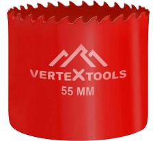 Коронка биметаллическая по металлу 55 мм Vertextools 2525-55