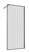 Душевая перегородка Vincea Волк-Ин (Walk-In) VSW-1HP110FLGM 110x200 вороненая сталь, рифленое