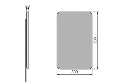 Зеркало Velvex Bio zkBIO.40-21 40 см