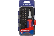 Отвертка трещоточная WORKPRO набор 38 предметов WP200517