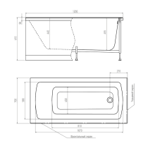 Акриловая ванна Timo Rita RITTA1270 120x70 см