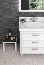 Тумба с раковиной Kerama Marazzi Pompei New 80 см 3 ящика, белый глянцевый