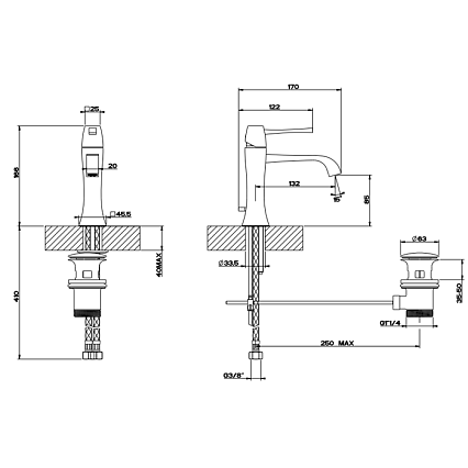 Смеситель для раковины Gessi Mimi 31101.031