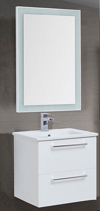 Мебель для ванной Dreja Gio 60 см белый глянец