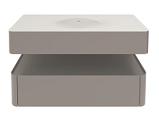 Тумба с раковиной Vincea Caprise 100 см светло-серый матовый