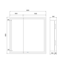 Зеркальный шкаф Iddis Zodiac 80x80 см ZOD8000i99