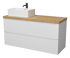 Тумба со столешницей ЗОВ Дион 120 см белый матовый