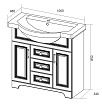 Тумба с раковиной 1MarKa Прованс 105Н, белый глянец