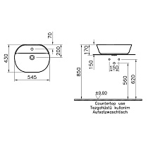 Раковина VitrA Geo 7428B003-0001 55 см