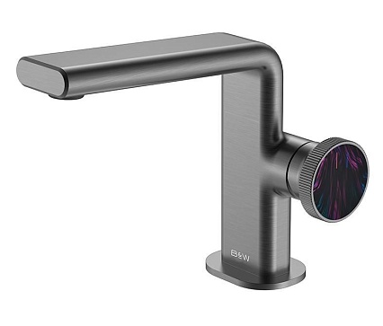 Смеситель для раковины Black&White Gravity GF-7207-GM оружейная сталь