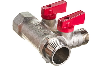 Коллектор с отсекающими шаровыми кранами EUROS 2 выхода 3/4" x 1/2" EU.ST3042125 2x34x12