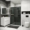 Душевая дверь Grossman Cosmo 100x195 тонированное, черный матовый 100.K33.02.100.21.10