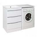 Тумба с раковиной Runo Орион 120 см правое крыло, белый