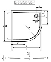 Поддон для душа Riho Zürich 278 80x80