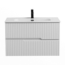 Тумба с раковиной Cezares Duet-N 80 см Ясень белый Софт