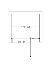 Душевая дверь AQUAme AQM7108-9 90x195, прозрачное, хром