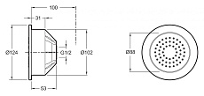 Форсунка Jacob Delafon WaterTile E8014-CP