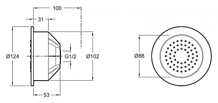 Форсунка Jacob Delafon WaterTile E8014-CP