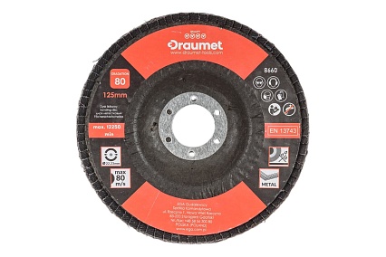 Диск лепестковый 125 мм, P80 Draumet 8660