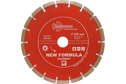 Диск алмазный отрезной Сегментный New Formula (250х32/25.4 мм) TRIO-DIAMOND S207